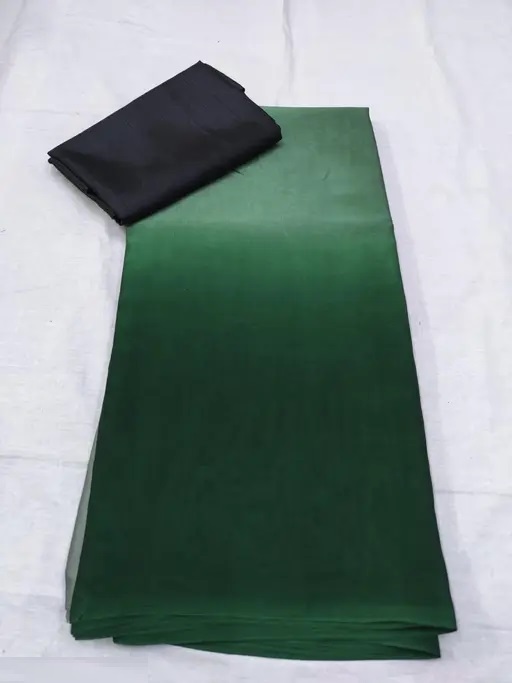 Two-Tone Georgette Green Saree With Blouse (R102)