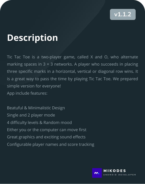 Tic Tac Toe: Simple & Minimal Game - 10