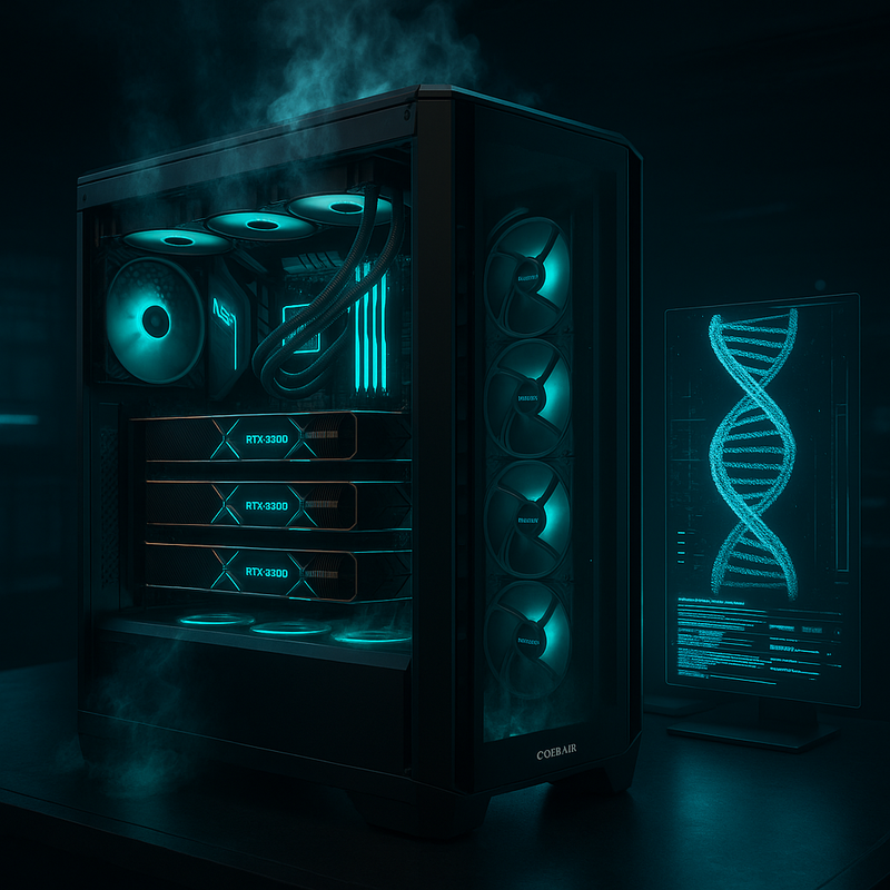Não é Nem para Games: Jogador Monta PC com Quatro RTX 5090s para Sequenciar Genomas de Câncer – Um Monstro por US$ 35 mil!