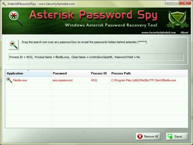 Asterisk Password Spy 11.0