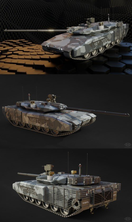 MBT-2020 Main Battle Tank 3D Model