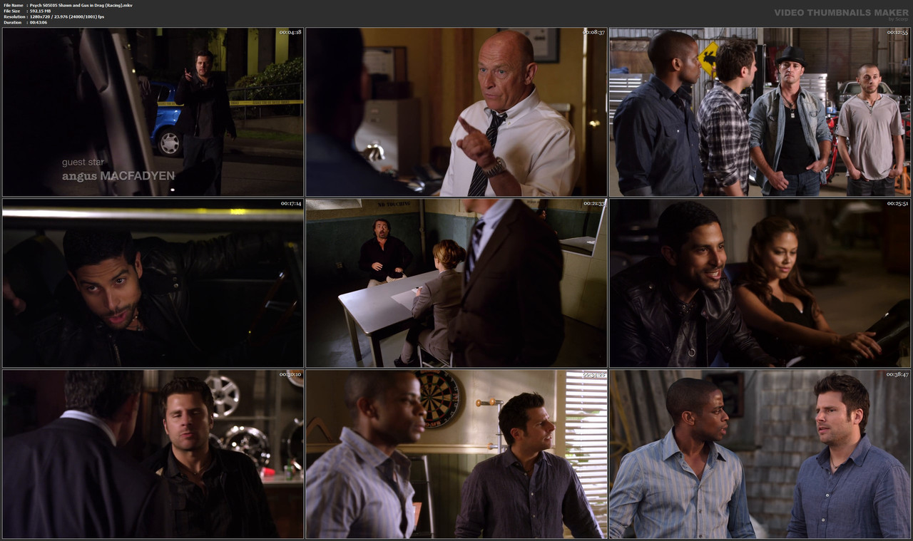 Psych S05E05 Shawn and Gus in Drag (Racing).mkv