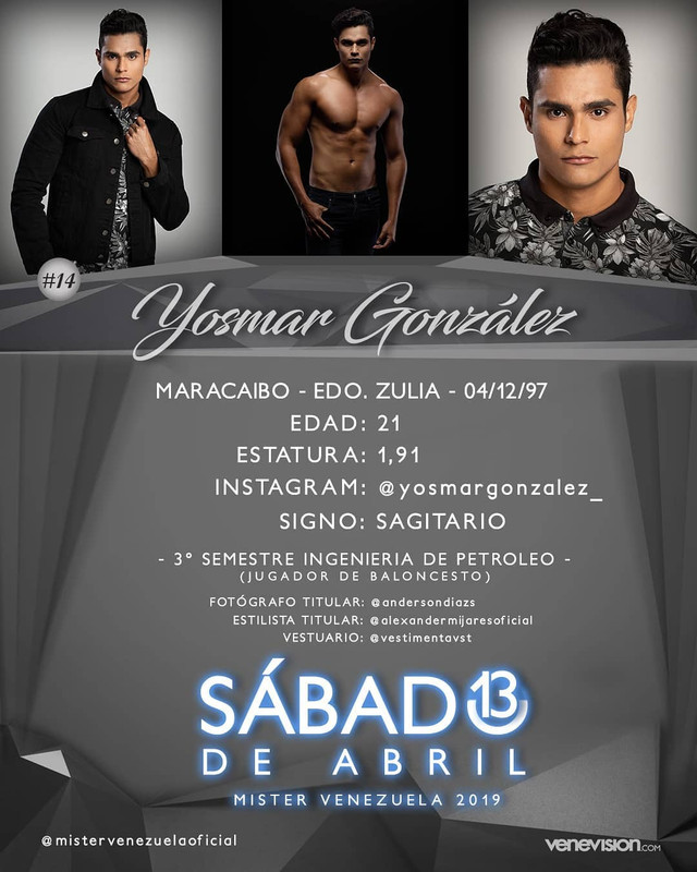 candidatos a mr venezuela 2019. final 13 de abril. (vencedor ira a mr world 2019). - Página 3 Mister-Venezuela2019-a-14