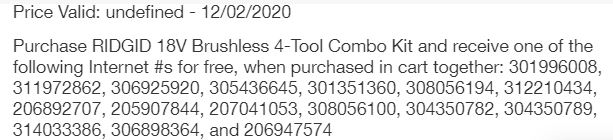 ridgid promo