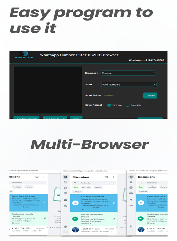 WhatsApp Phone Numbers Filter & Multi-Browser - 3