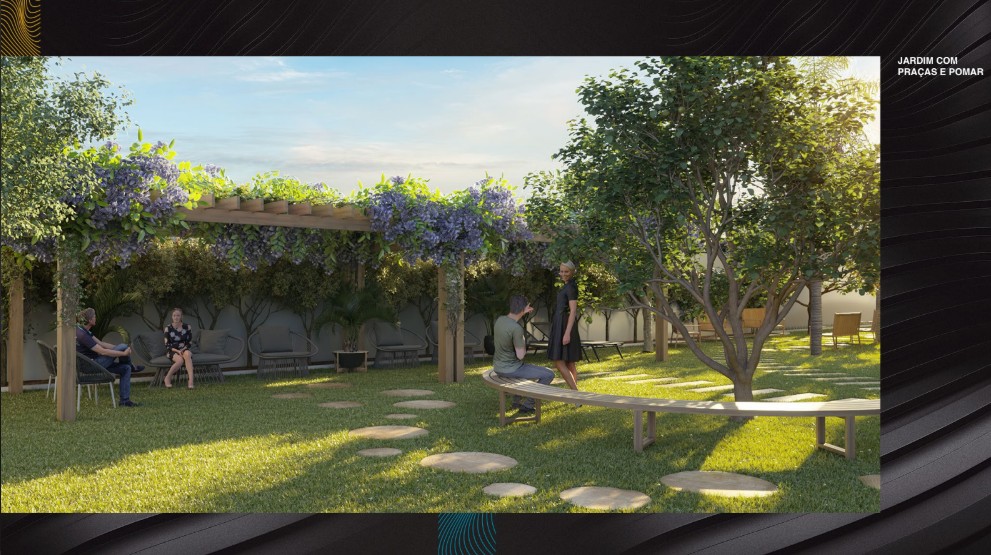 Pomar e área verde do condomínio Mirage Recife