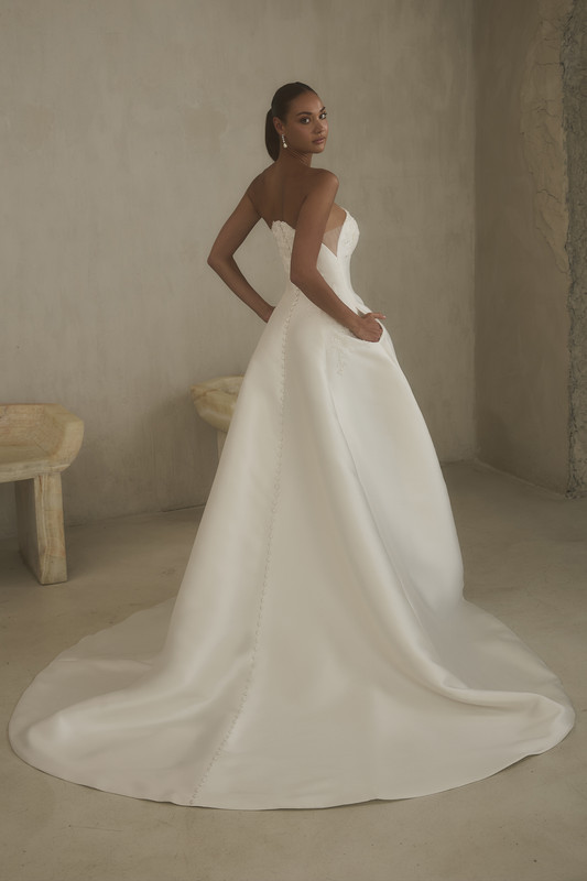 Casablanca Bridal Hadley Back View and Train