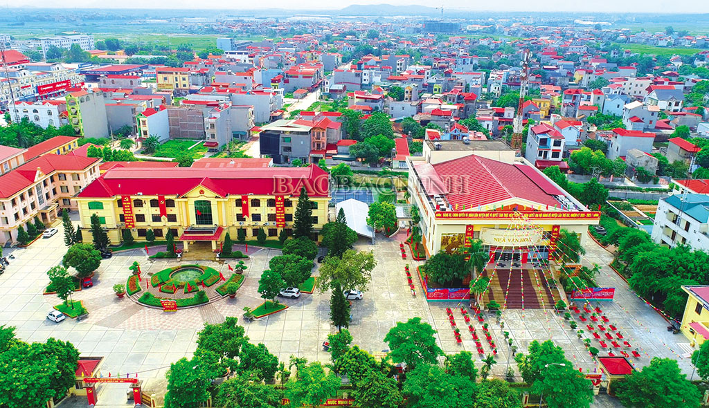 Đô thị Quế Võ được xây dựng khang trang, hiện đại đang trong lộ trình trở thành thị xã.
