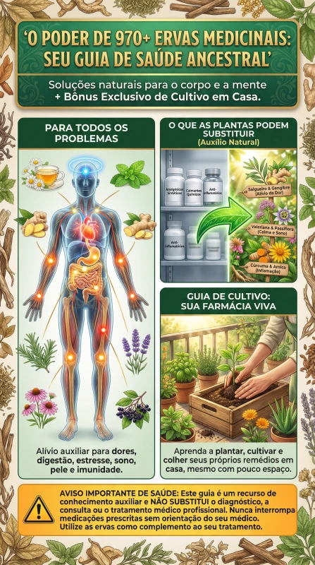 Guia completo de ervas medicinais naturais