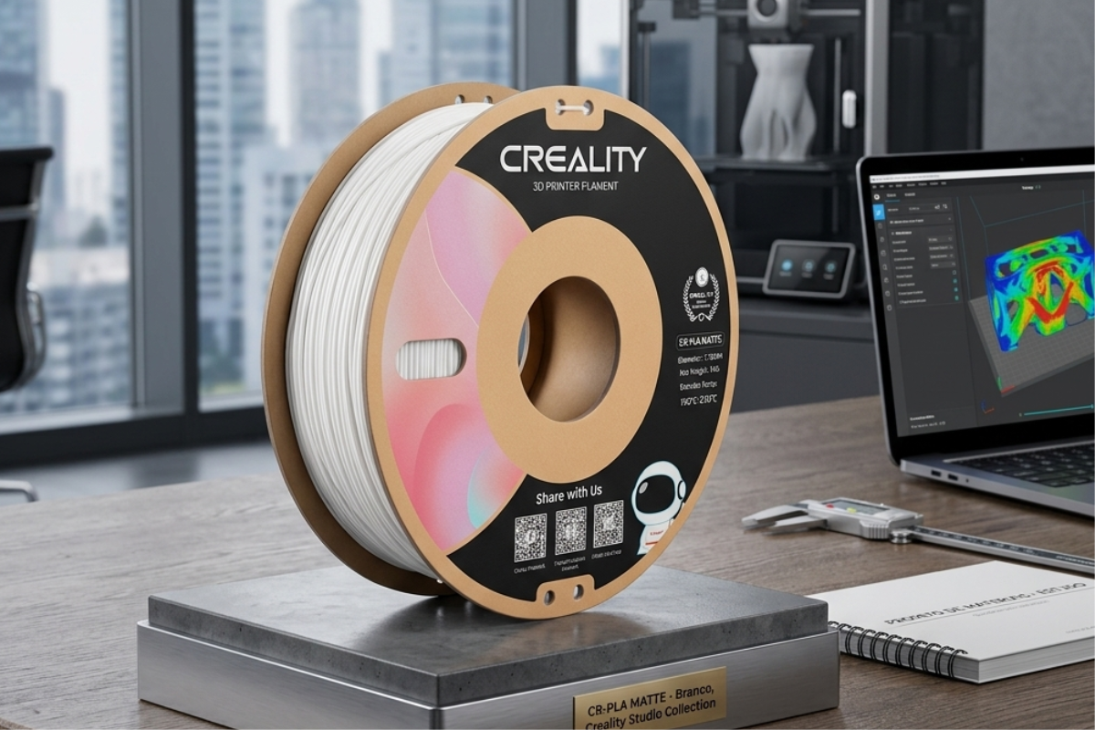 Ícone de folha verde simbolizando o material biodegradável