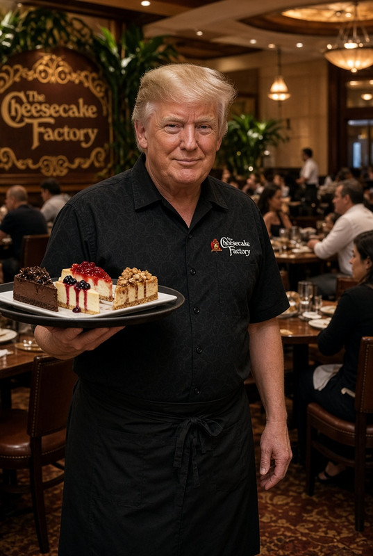 Trump-as-restaurant-server