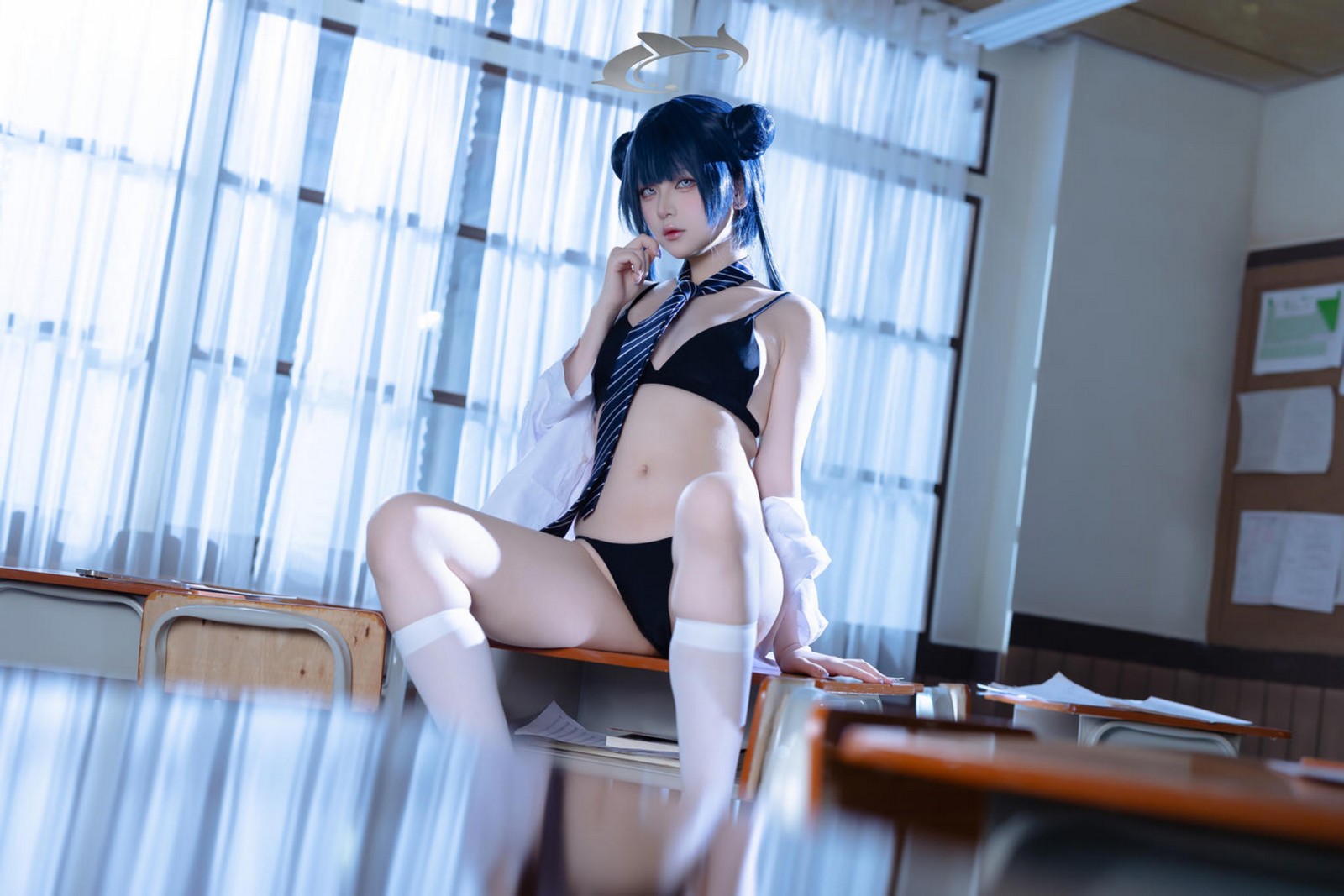 屿鱼 Yuyu 蔚蓝档案 妃咲 JK Cosplay 写真集（61P｜798MB）插图