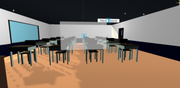VR environment with teleprompter interface
