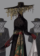 underclothes and the hat (though the top is more like a witch hat instead of flat-)