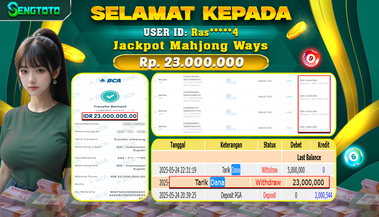 BUKTI PEMBAYARAN SLOT MAHJONG WAYS