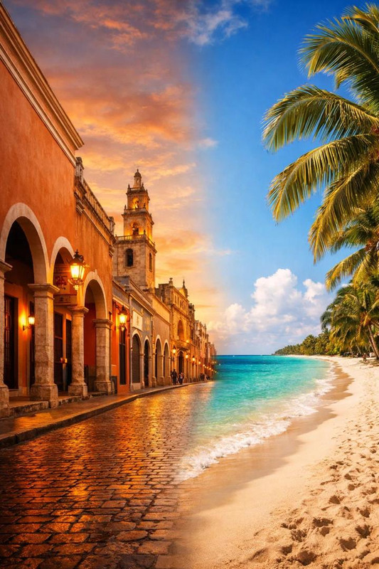 Yucatán: Ciudad y Playa