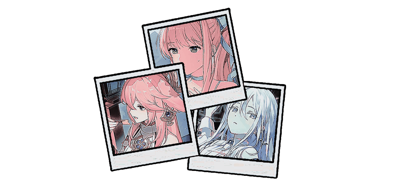 yae miko, monika, kanade