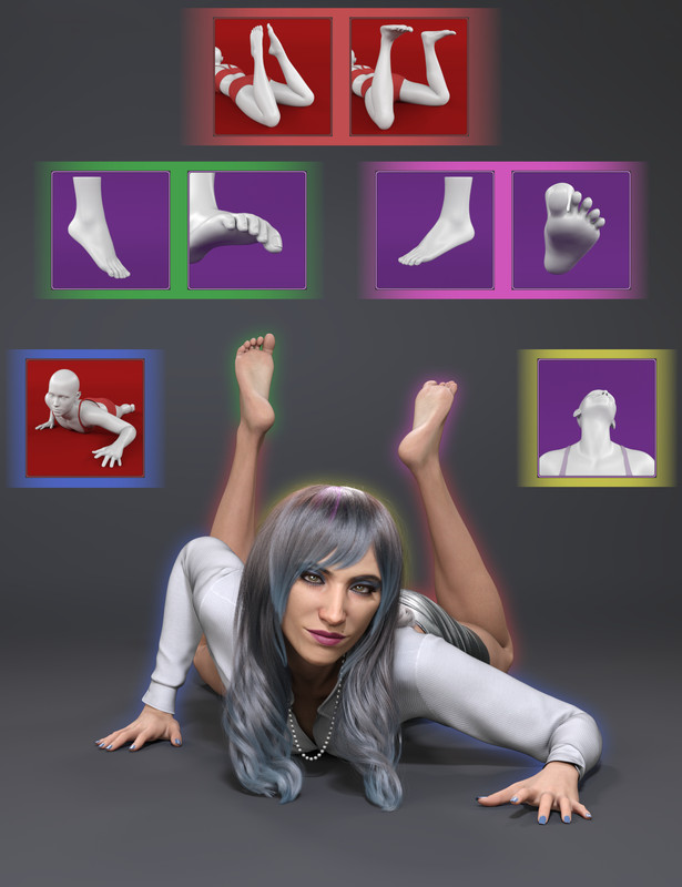 NG Build Your Own Lying Prone Poses for Genesis 9