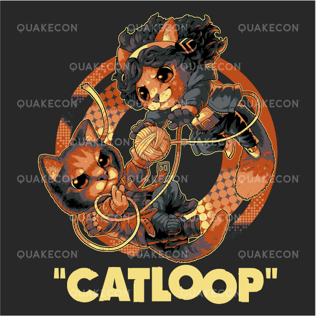 CATLOOP shirt design - zoomed