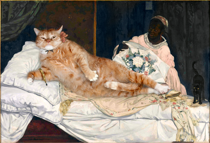 Manet-Olympia-cat-w