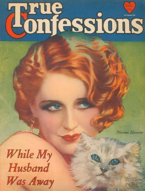 Norma-Shearer-True-Confessions-December-1931-Painting-by-Henry-Clive