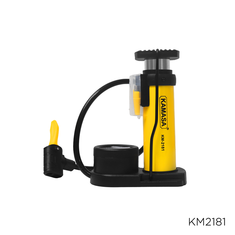 INFLADOR DE PIE CON MANOMETRO(45X180MM) KAMASA