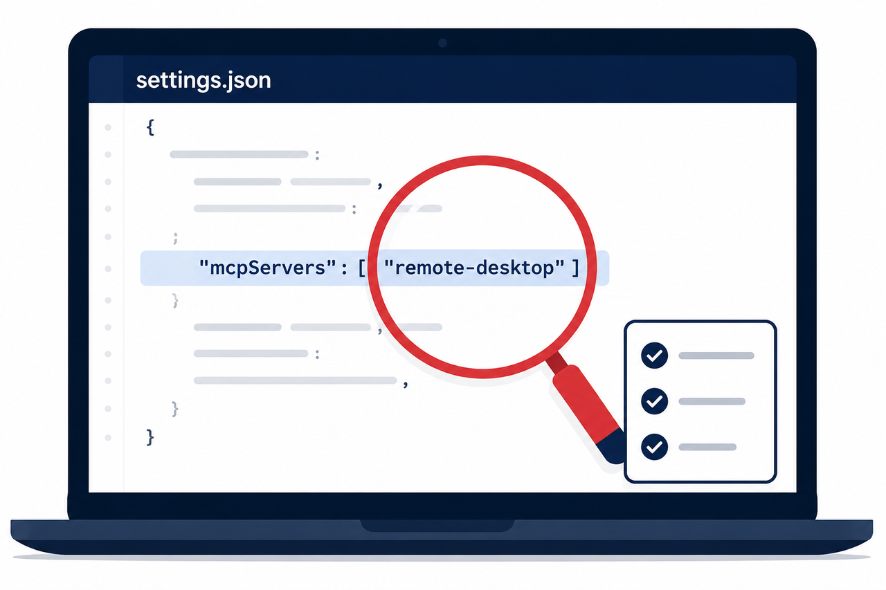 Auditing settings.json for Claude Code attempts to establish a remote desktop connection without the user