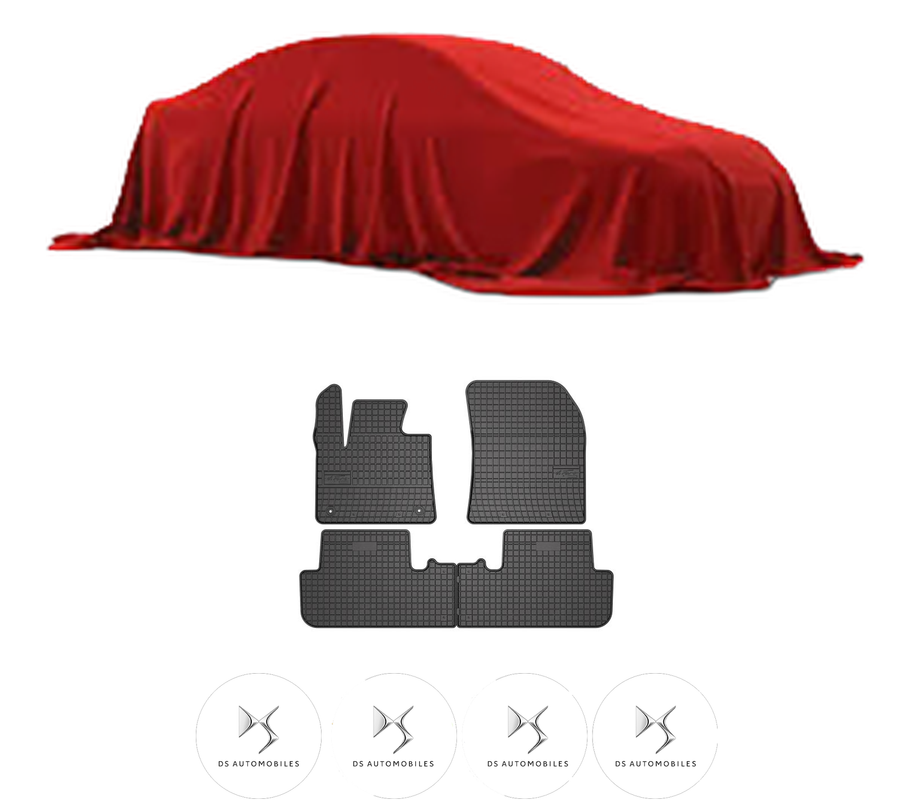 Set covorase presuri DS DS7 CROSSBACK din 2017, auto, din cauciuc thermoplastic, 4 Stickere auto cu DS