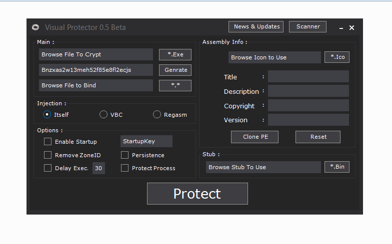 Visual Protector 0.5 | FUD | Auto-Update | AV Scanner