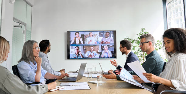 Diverse team working on strategy