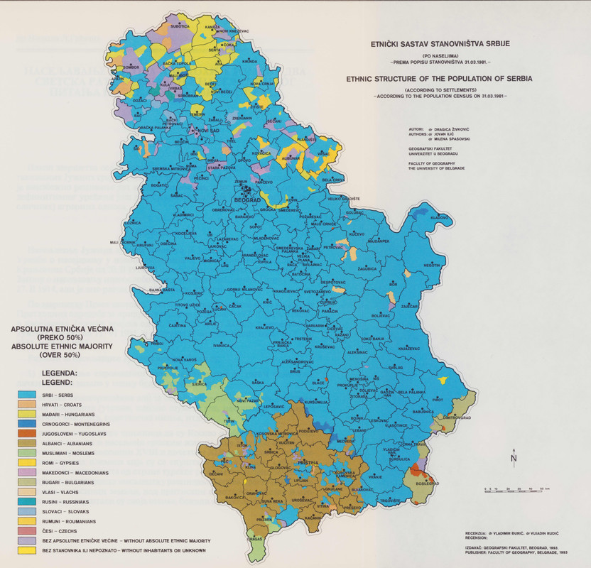 Etnički sastav stanovništva Srbije 1981.-1200