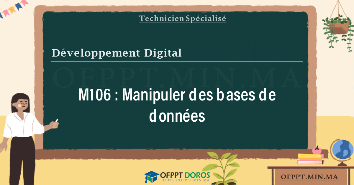 Sommaire détaillé du cours Manipuler des bases de données M106 OFPPT - Structure du module