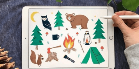 Illustrating in Procreate: How to Draw Animals and Objects - Camping Edition Illustrating in Procreate: How to Draw Animals and Objects - Camping Edition