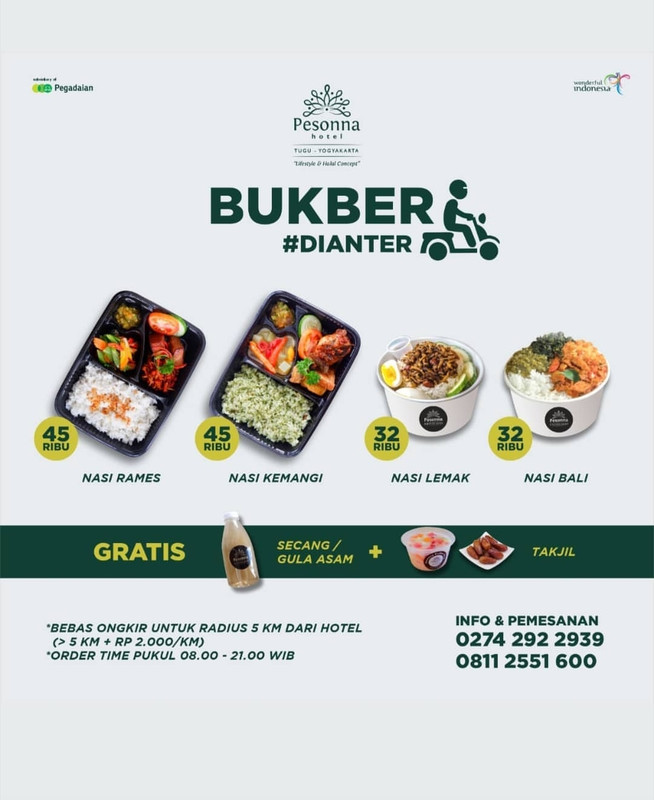 Pilihan menu buka puasa Pesonna Hotel Tugu Yogyakarta.