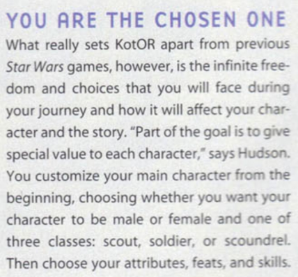 Compared to the Chosen One again