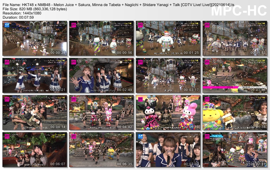 HKT48 x NMB48 - Melon Juice   Sakura, Minna de Tabeta   Nagiichi   Shidare Yanagi   Talk [CDTV Live!