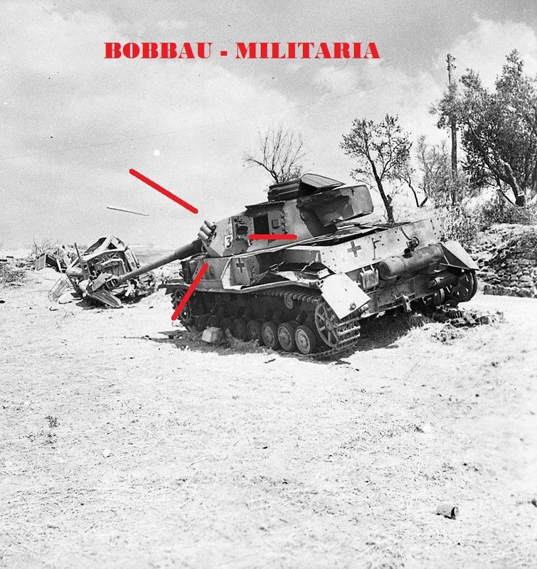 Panzerkampfwagen IV Zusatzpanzerung Nebeltöpfe Nummer 3 am Turm