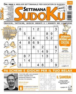 Settimana Sudoku N.986 - 5 Luglio 2024