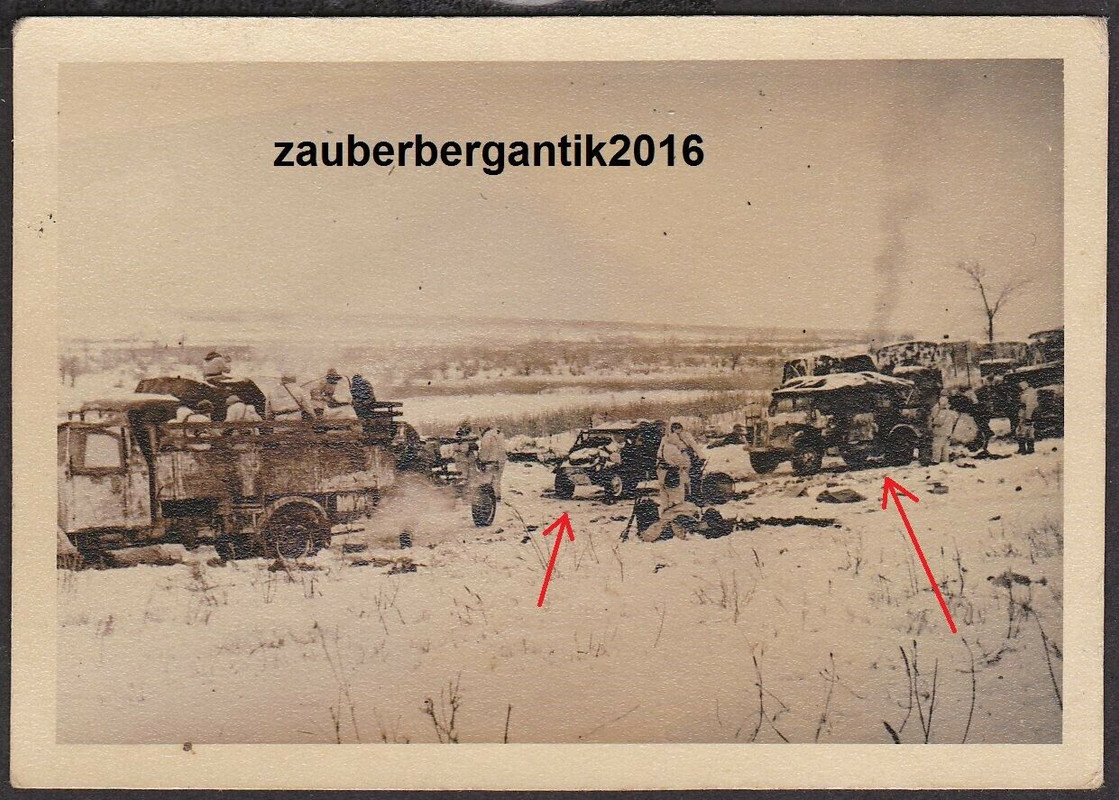 Foto Vormarsch Raum Kursk Ostfeldzug Winter 1943 Kübelwagen Stey
