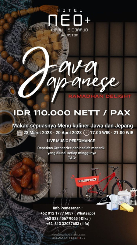 Neo+ Waru, hotel di Sidoarjo yang punya paket bukber all you can eat murah meriah.