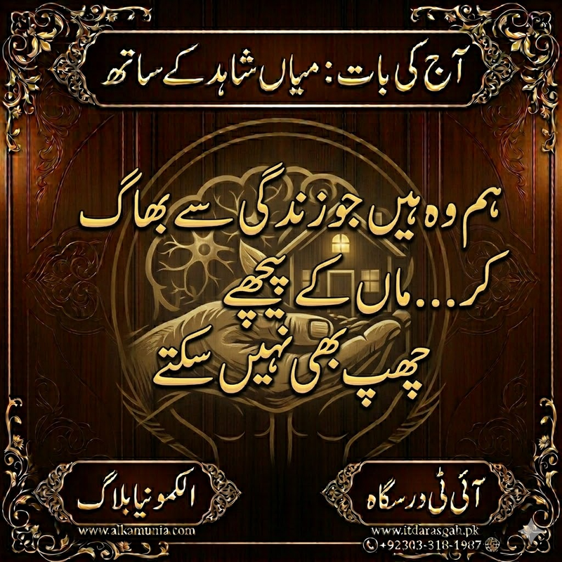 آج کی بات: ہم وہ ہیں جو زندگی سے بھاگ کر ۔ ۔ ۔ ۔