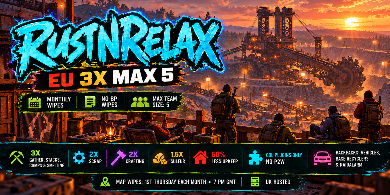 [EU] RustNRelax 3x Quad/Max 5 | Monthly | No BP Wipes | Wiped 0 image