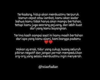 Unggahan Instagram Story Fadlan Holao. 


