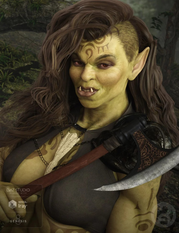 00 main she orc for genesis 8 female daz3d