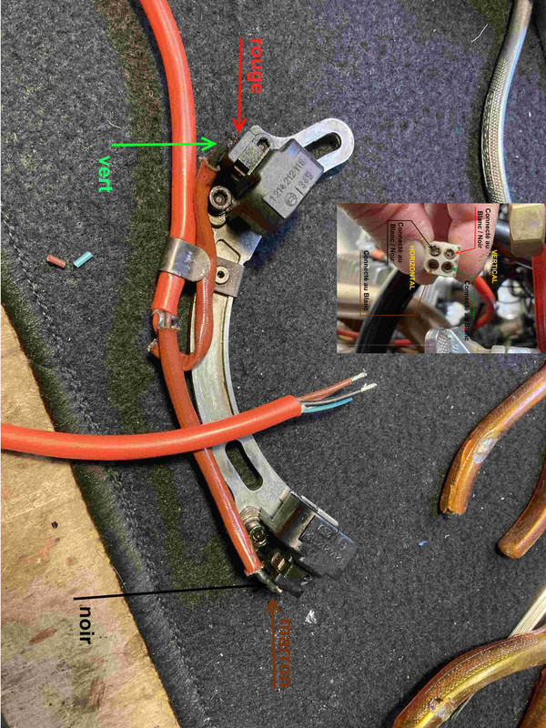 capteurs allumage fils reperés & cosse