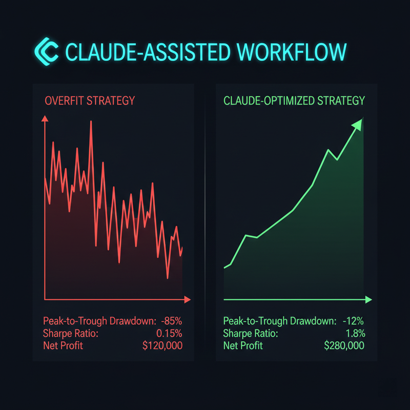 Claude-assisted trading strategy performance comparison