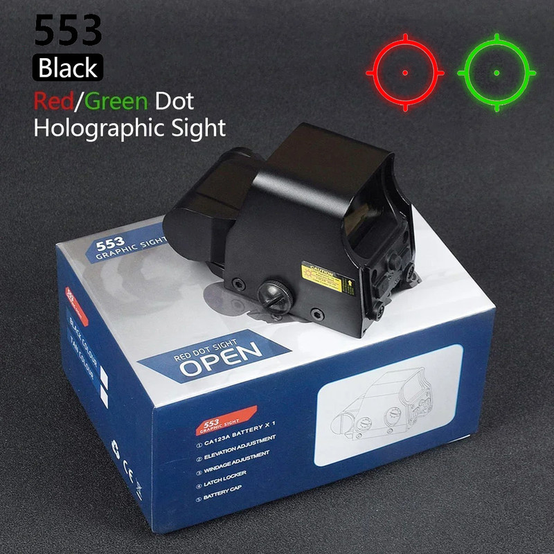 553 Holographic Reflex Sight Scope Red Green Dot Tactical