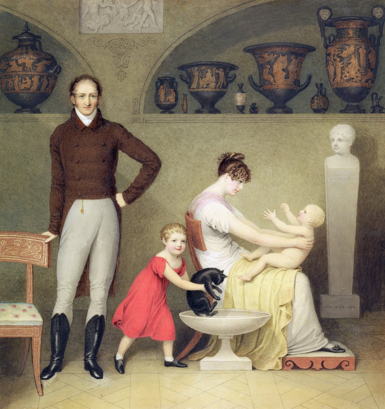 Adam Buck - The Artist and his Family 1813 (wc and graphite on card) - (MeisterDrucke-74748)