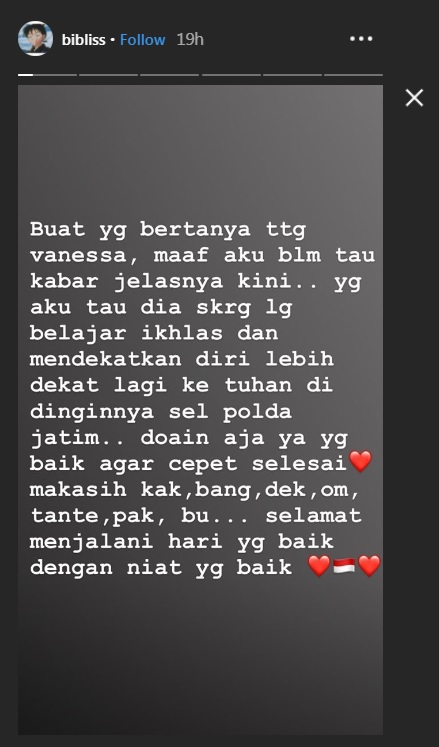 IG Story Bibi Ardiansyah