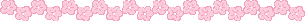 A divider of pixel art of pink flowers